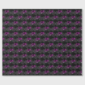 Roze fiets op zwart inpakpapier (Vlak)