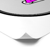 Roze fiets poster (Hoek)