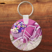 Roze fiets sleutelhanger (Voorkant)
