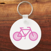 Roze fiets sleutelhanger (Voorkant)
