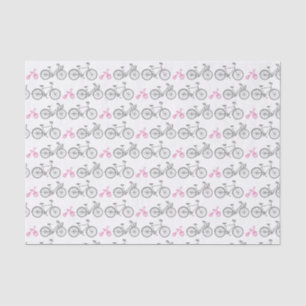 Roze fiets tissuepapier