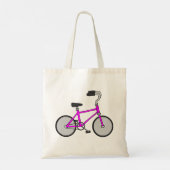 Roze fiets tote bag (Achterkant)