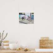 Roze Fiets -- wand poster (Keuken)