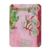Roze fietsen magneet (Verticaal)