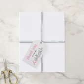Roze Fietsgeschenk Labels Cadeaulabel (Met Touw)