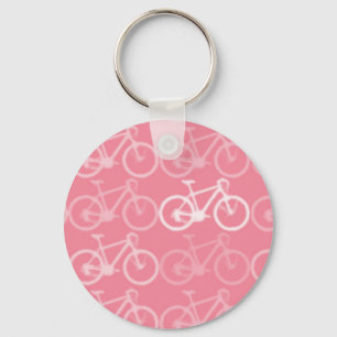 roze fietspatroon sleutelhanger
