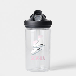 Roze figuur Schaatsen Gepersonaliseerde meisjes Waterfles
