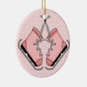 Roze figuur Schaatsen Keepsake Ornament (Rechts)