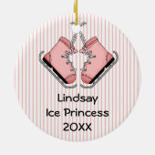 Roze figuur Schaatsen Keepsake Ornament (Achterkant)
