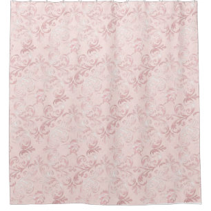 Roze fijne Damask Pattern Luxury Showgordijn Douchegordijn