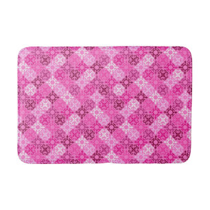 Roze Filigraan Diamant Patroon Badmat