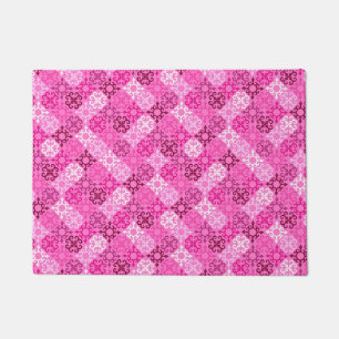 Roze Filigraan Diamant Patroon Deurmat