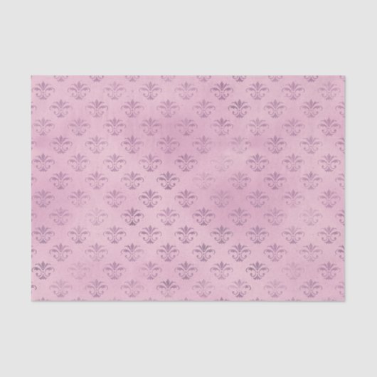 Roze  Filigree Pattern Tissuepapier (Voorkant)