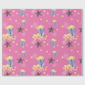 Roze film popcorn wrapping papier (Vlak)
