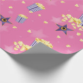 Roze film popcorn wrapping papier (Hoek)