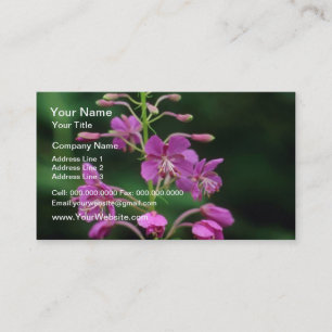 Roze Fireweed-bloemen Visitekaartje