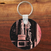 Roze Fisheye Versailles Statue Sleutelhanger (Voorkant)