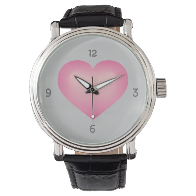 Roze flade horloge (Voorkant)