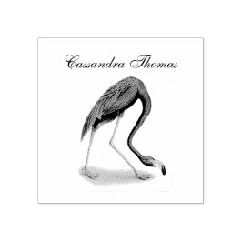  roze flamingo #1 Naam Rubberstempel