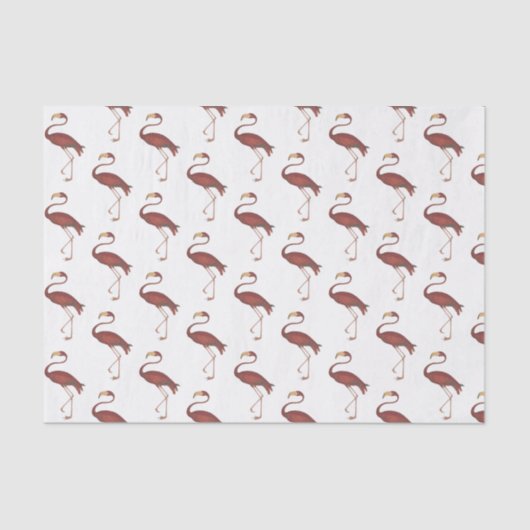  roze Flamingo #2 Weefpapier Tissuepapier (Voorkant)