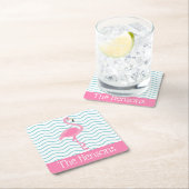 Roze Flamingo Aangepaste Onderzetters papier (Insitu)