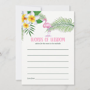 Roze Flamingo Aquarel Baby Shower Moeder Advies