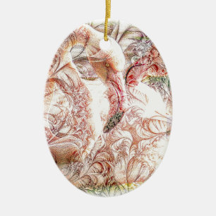 Roze Flamingo Art Keramisch Ornament
