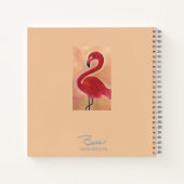 Roze Flamingo Art Notitieboek (Achterkant)