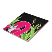 Roze Flamingo Art Tegeltje (Zijkant)