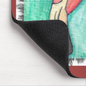 Roze Flamingo - artsy mousepad Muismat (Hoek)