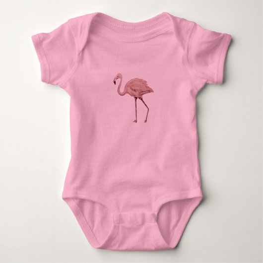 Roze Flamingo Baby Bodysuit Tutu (Voorkant)