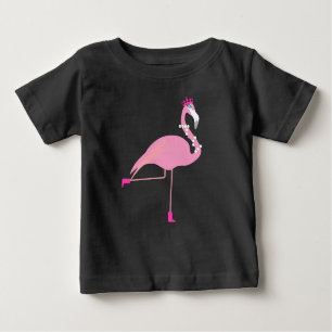Roze Flamingo - Baby Fine Jersey T-Shirt 