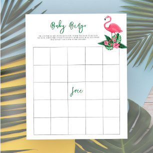 Roze flamingo baby shower - Baby bingogame