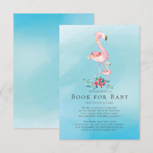 Roze Flamingo Baby shower Boek voor Baby Kaart