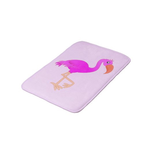 Roze Flamingo Bath Mat - Uw kleuren (Gekanteld)