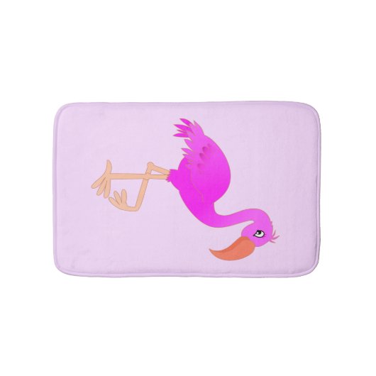 Roze Flamingo Bath Mat - Uw kleuren (Voorkant)
