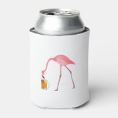 Roze Flamingo Beer Lover Blikjeskoeler (Blikje Voorkant)