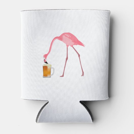 Roze Flamingo Beer Lover Blikjeskoeler (Voorkant)