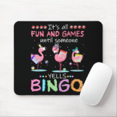 Roze Flamingo Bingo Funny Gift Art Muismat (Met muis)