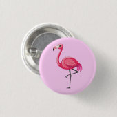Roze Flamingo Bird-89686 Ronde Button 3,2 Cm (Voorkant /achterkant)