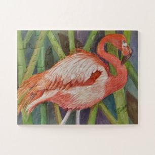 Roze Flamingo Bird Legpuzzel