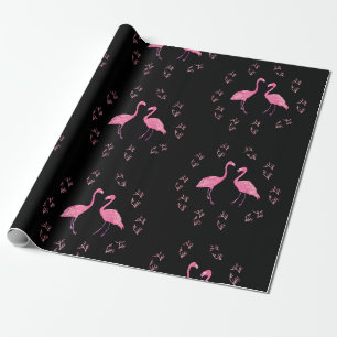 Roze Flamingo Birds Cadeaupapier