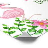 Roze Flamingo Birthday Party Welcome Poster (Hoek)