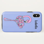 Roze Flamingo Bloem Mobiele Telefoon Hoes (Achterkant (horizontaal))