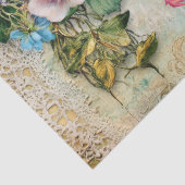 Roze Flamingo &  Bloemen Decoupage Tissuepapier (Detail)