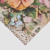 Roze Flamingo &  Bloemen Decoupage Tissuepapier (Detail)