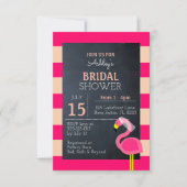 Roze Flamingo Bridal Shower Uitnodiging (Voorkant)