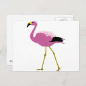 Roze Flamingo Briefkaart (Voorkant / Achterkant)
