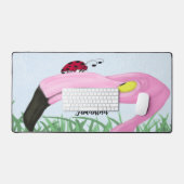  roze flamingo bureaumat (Keyboard & Muis)