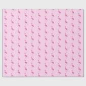roze flamingo cadeaupapier (Vlak)
